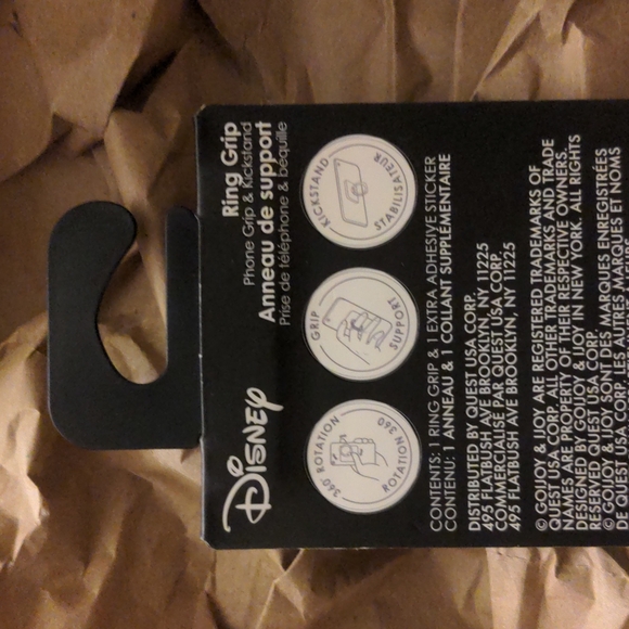 Disney Ring Clip Phone Grip & Kickstand 360° Rotation Mickey Mouse Disney NWT - Picture 6 of 8